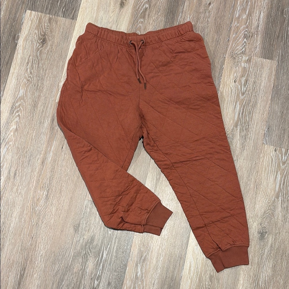 Women’s quilted terra-cotta Rust Jogger Pants old navy